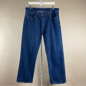 Faded Glory Men's 36 X 30 Straight Leg Rugged Dark Wash Jeans Outdoor Farm Chore